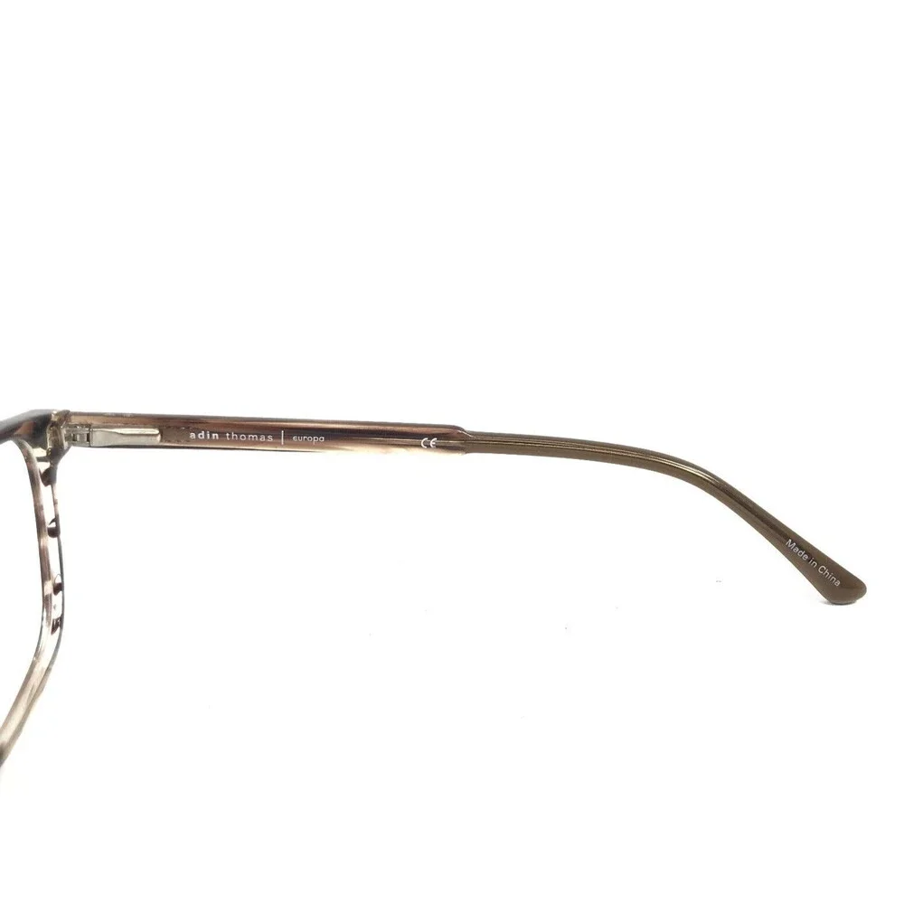 Adin Thomas Eyeglasses Frames AT-560 C2 Coffee Demi Striped Full Rim 52-18-140